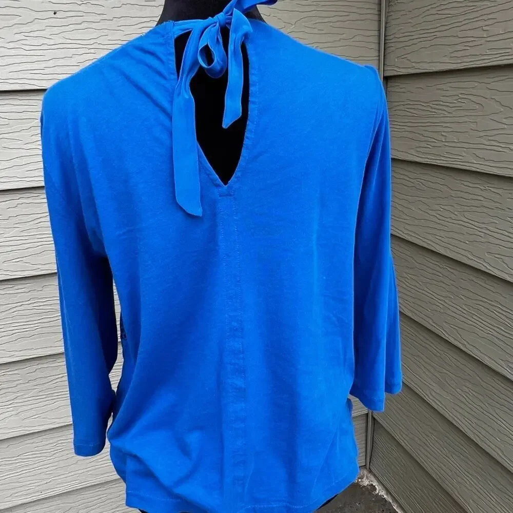 J.Crew women’s size M, elbow length sleeve, blue top